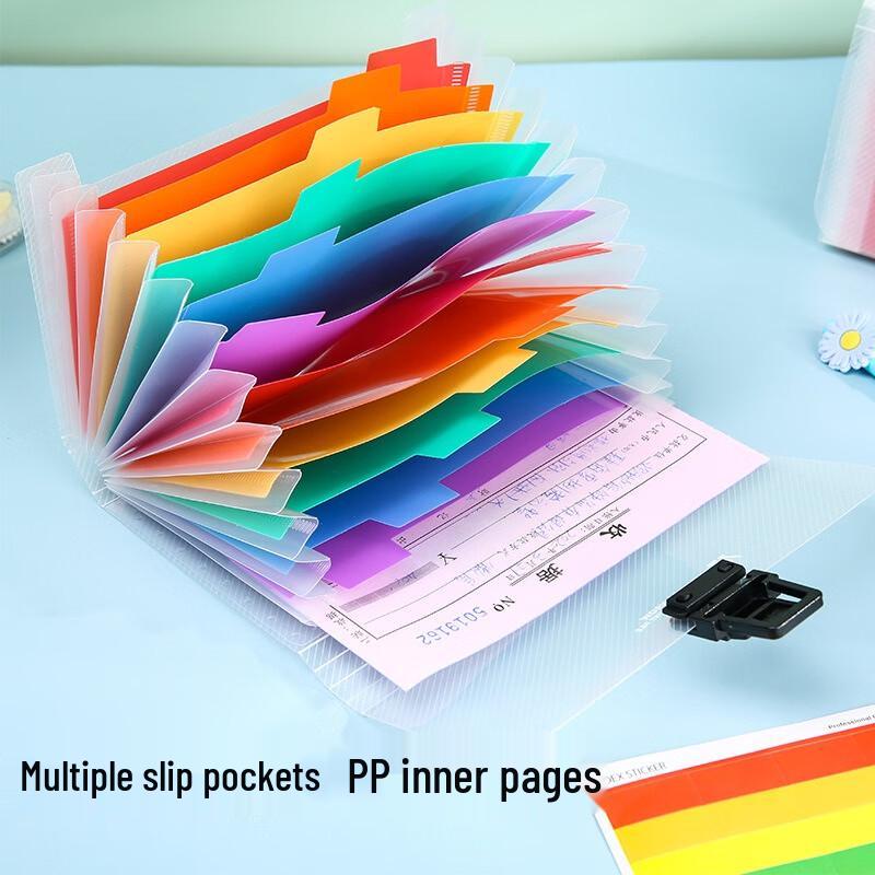 Fumide A6 Mini 13-Pocket Accordion File Folder 3-Pack