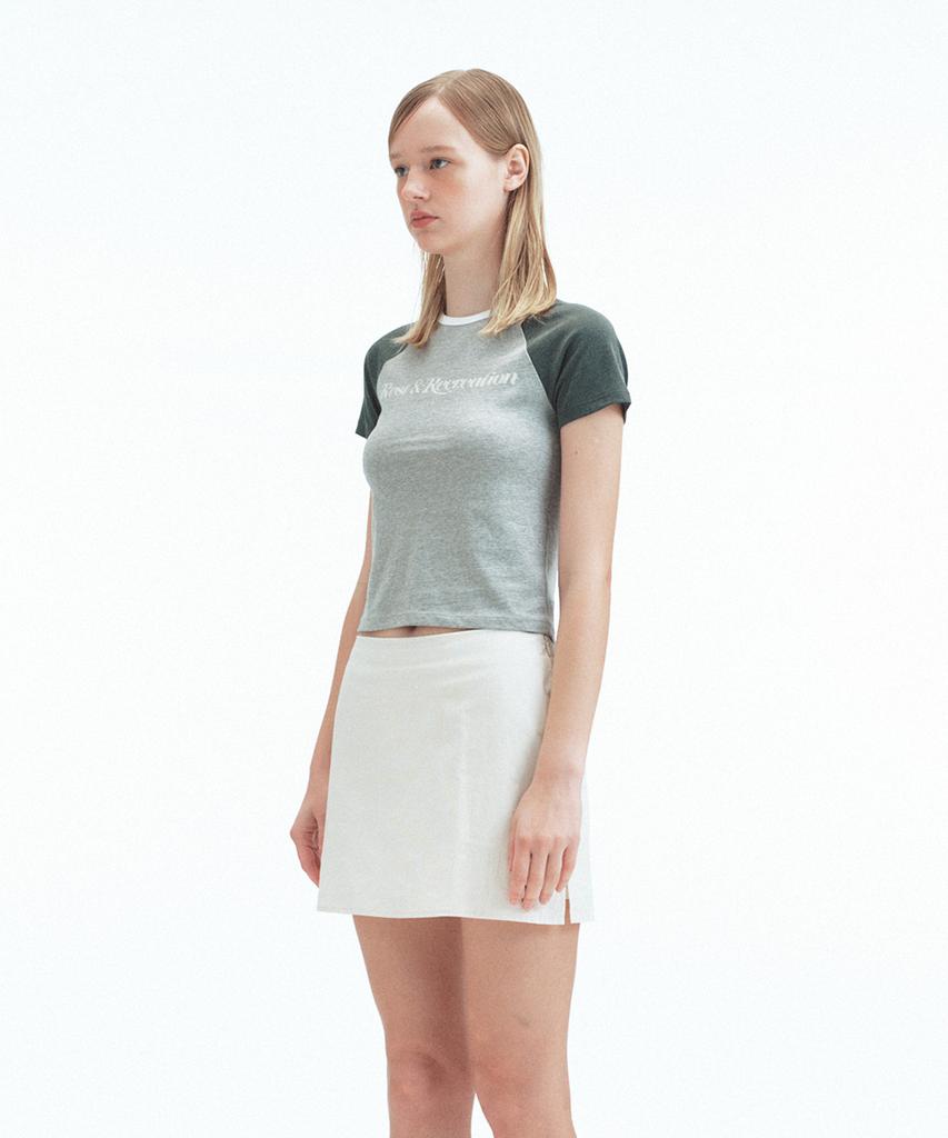 REST&RECREATION Raglan Half Sleeve Top - Gray
