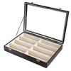 A25F-Sunglasses Organizer,Drawer-Style With Transparent Flip Lid, 8 Compartments Stylish Eyewear Storage Case Eyeglass