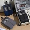 Travel Shoe Organizer With Foldable Design And Dustproof Cover For Suitcase Use