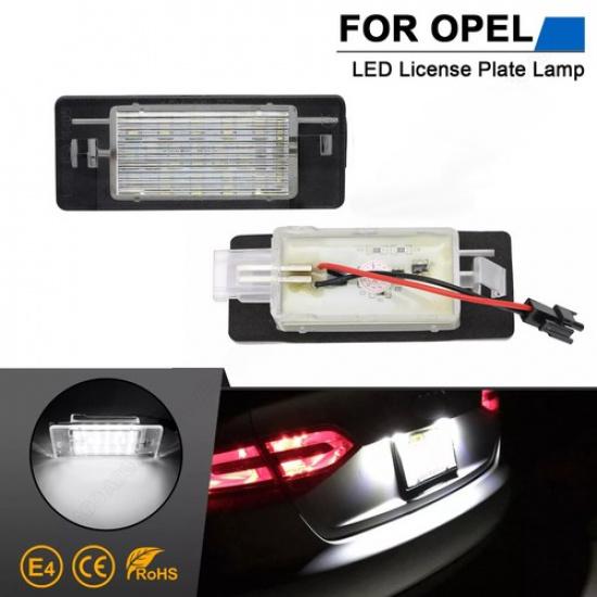 2Pcs For Opel Vectra C Estate 02-08 LED License Number Plate Lights Assembly