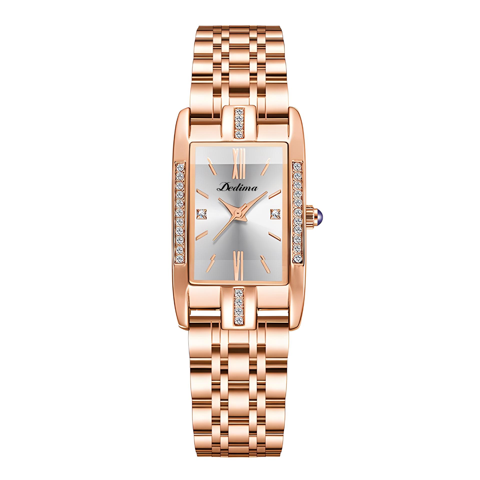 

Роскошные брендовые женские часы, модные, элегантные, стильные, с металлическим ремешком, квадратные, модные, кварцевые часы для женщин, женские наручные часы серебряный