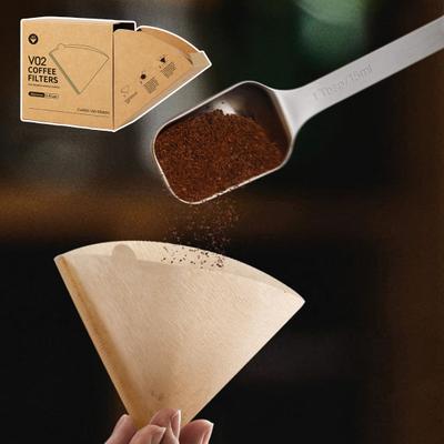40/100 Stück kegelförmiges Kaffeefilterpapier für 1–4 Tassen, V-förmiges Design, Einweg-Kaffeefilterpapier, V01/V02 Kaffeefilter
