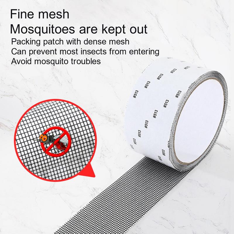Window Screen Repair Tape for Window Screen and Screen Door Tears Holes Strong Adhesive Tape Fiberglass Covering mesh