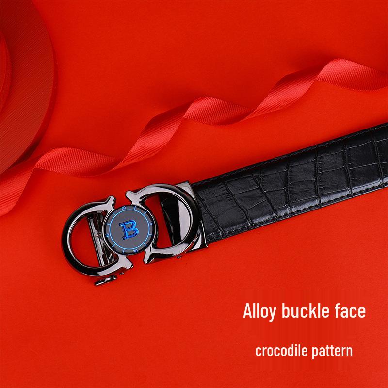 

Men s Business Casual Genuine Leather Belt – Scratch & Wear-Resistant with Trendy Print 115 cm