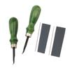 2 Pcs Leather Edge Skiving Tool Alloy Steel High Strength Leather Edge Skiving Beveler Tool for DIY