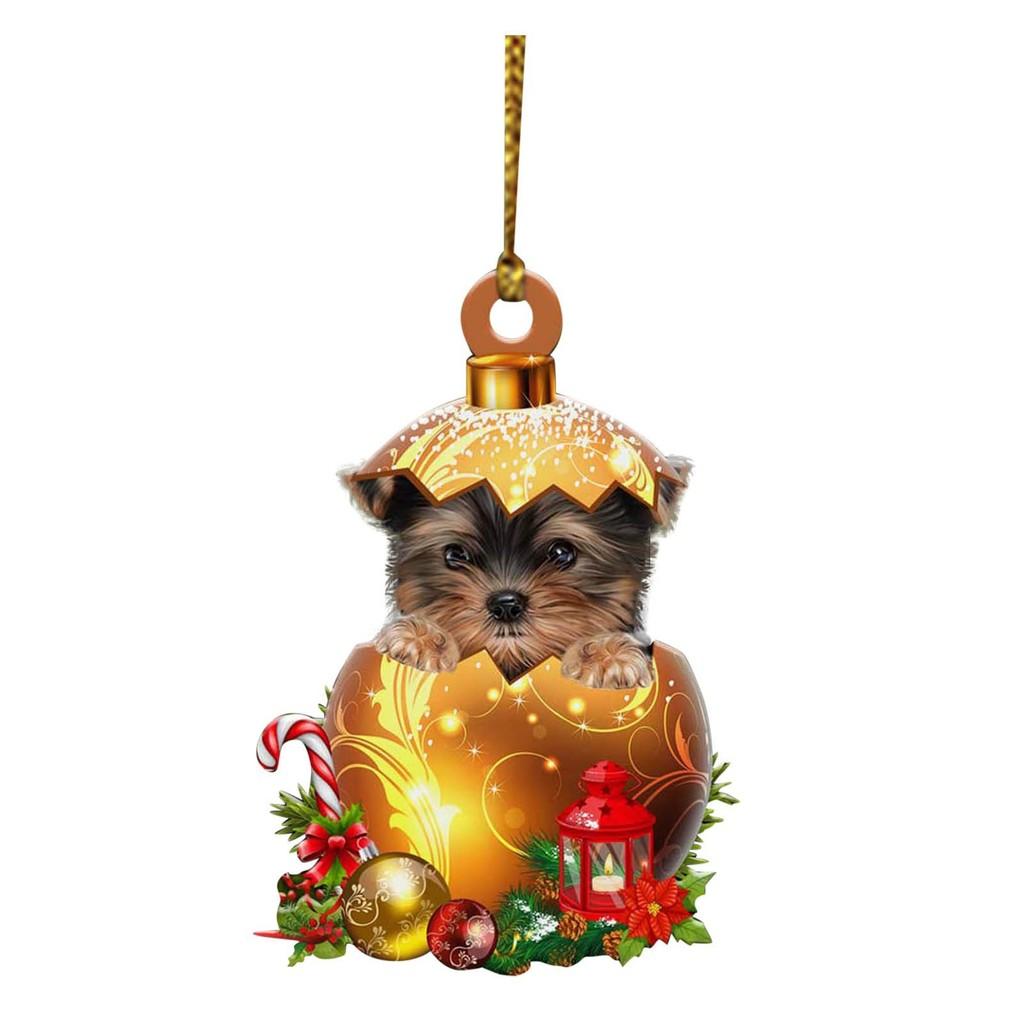 Cute Dog Cartoon Gold Egg Car Hanging Ornament Ideal For Festive Home Decor