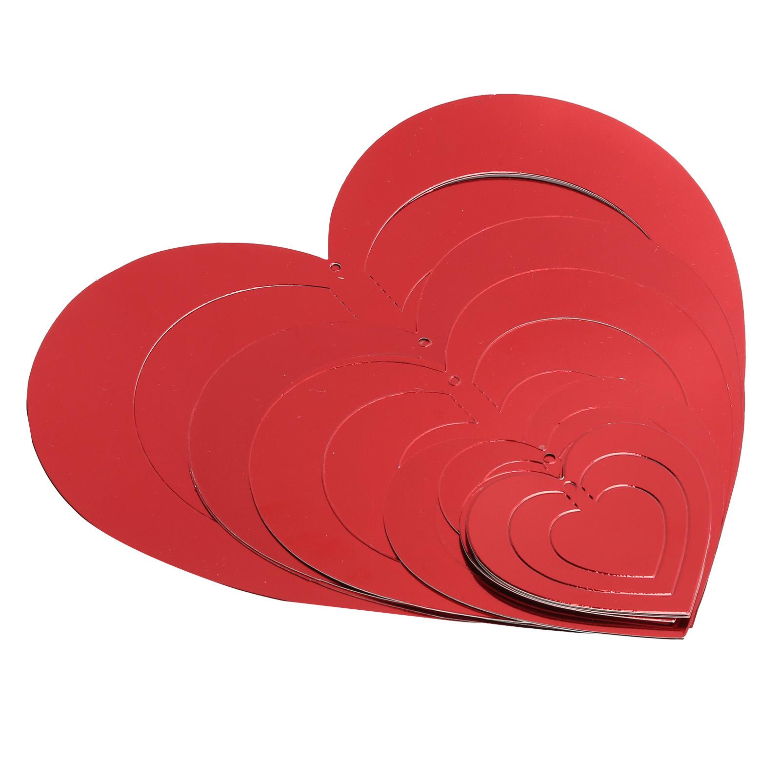 

3D Red Love Shape Hanging Ornaments Decorative Card for Wedding Birthday Holiday