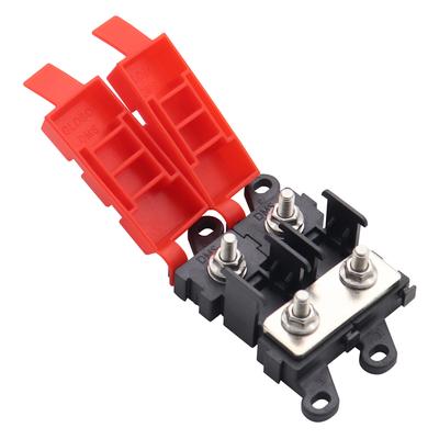 Portafusibile fisso a bullone per auto a 2 vie Blocco fusibile MIDI ad alta corrente Portafusibili per auto ad alte prestazioni per camper, auto, navi, yacht