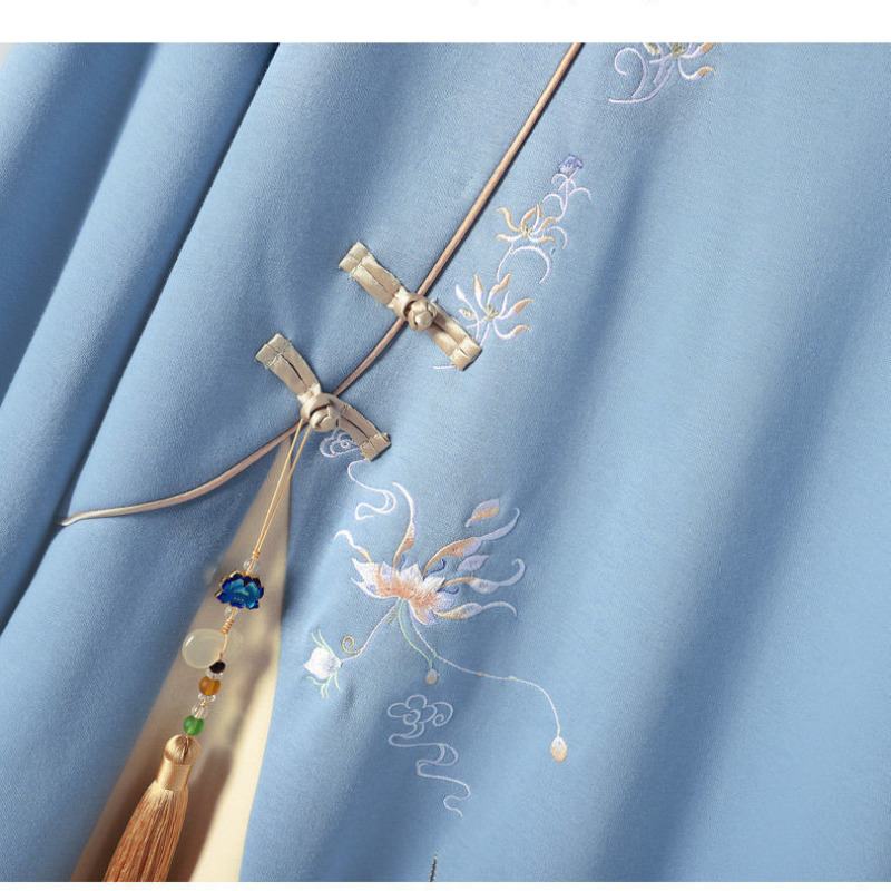 Women Spring Autumn Cheongsam Oversized Dress Hooded Sweater Skirt Chinese Cheongsam