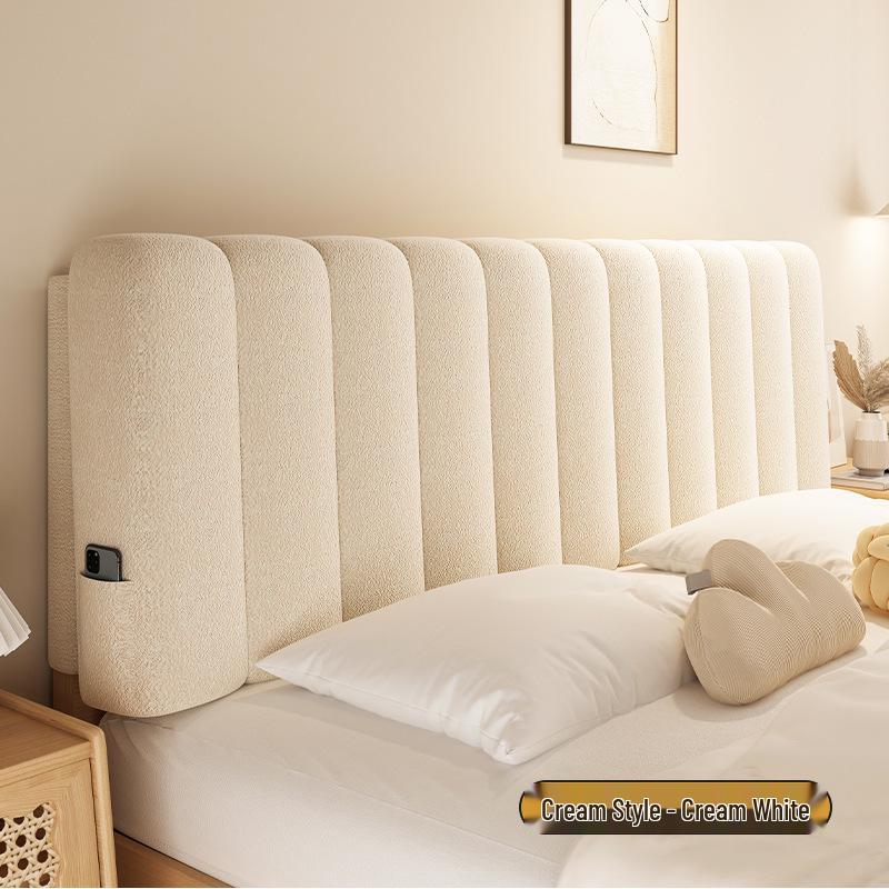 Pernă de tăblie crem stil tatami din lână teddy de înaltă calitate - Pernă de spătar lavabilă și moale