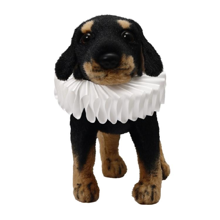 Royal Medieval Pet Collar Adjustable White Neck Ruff Costume Accessories for Dog Cats Themed Parties Photo Shoot