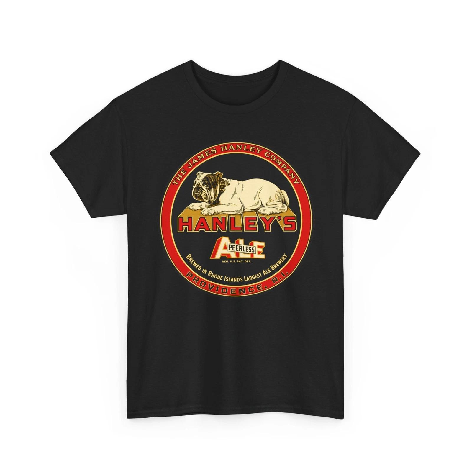 Hanley s Peerless Ale Bulldog James Hanley Co, Providence RI Retro Beer T-Sirt XL