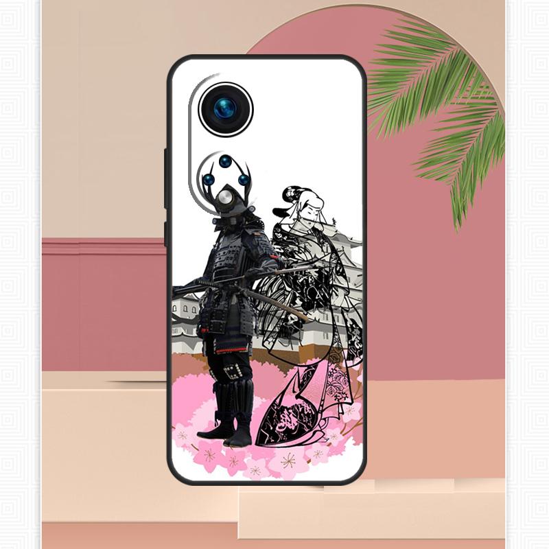 Japanese Samurai Warrior Geisha Case For Honor Magic 8 Pro 7 6 5 Lite Honor 200 400 X9c X9b X9a X8b X8a X8c 50 70 90 Cover