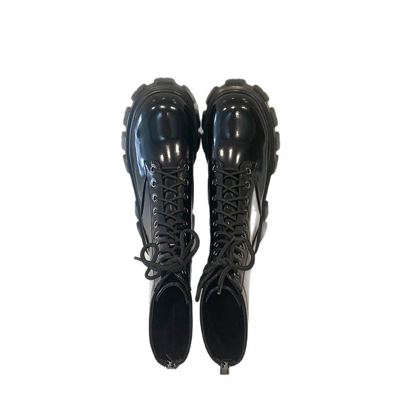 Yang Mi's same Martin boots, women's platform boots, small men's heightening new short boots, high-heeled locomotive boots