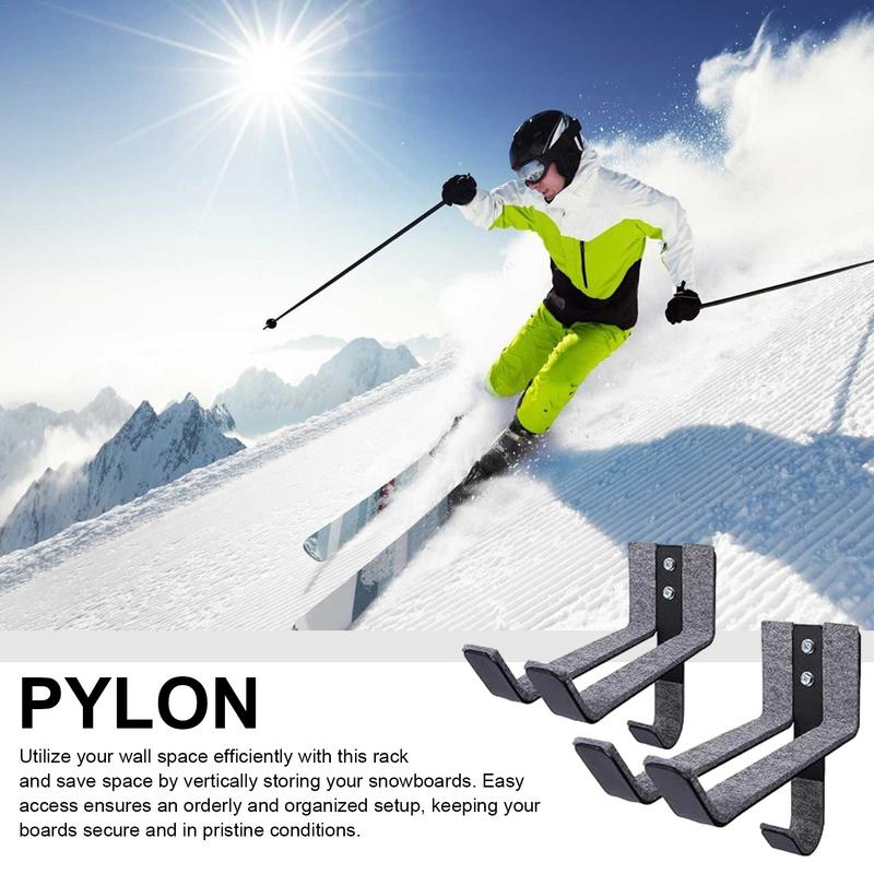 1 Pair Wall Mounted Surfboard Rack Snowboard Rack Hanger Wall Mounted Storage Rack For Skateboard Snowboard Surfboard