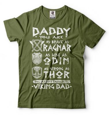 Viking Dad Shirt Father's Day Viking Tee Ragnar Thor Odin Shirt Daddy Gifts Unisex T-Shirt