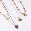 Personality Trend Light Luxury High Design Sense Multi-layer Stacking Alloy Geometric Badge Pendant Chain Necklace