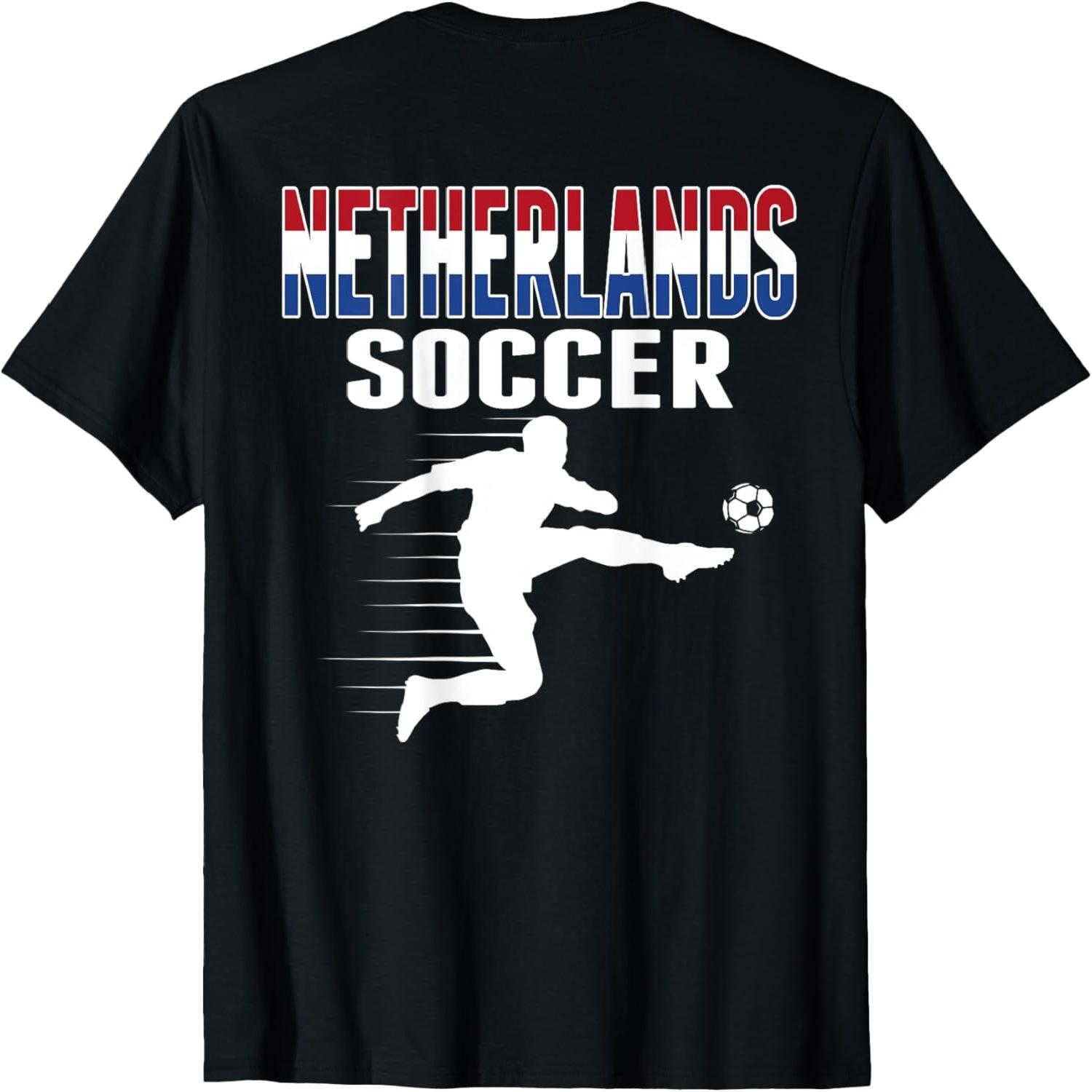 Netherlands Soccer Lovers Jersey Dutch Flag Football Players T-Shirt S