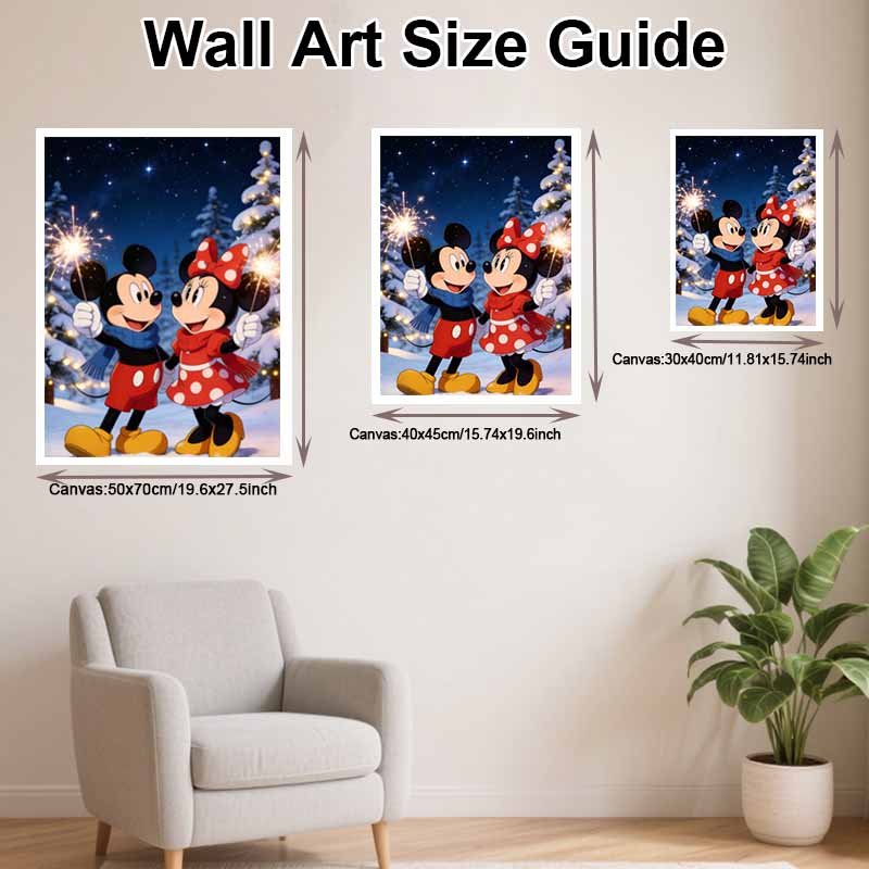 Disney Diamond Art Painting Kit 5D Diamond Christmas Sparkler Paint Dot Art Gemstone Crystal Art Paint Diamond Home Wall Decor