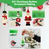 Christmas Snowman/Santa/Angel DIY Button Snowman Ornament  Gifts for Xmas Tree Hanging Decorations