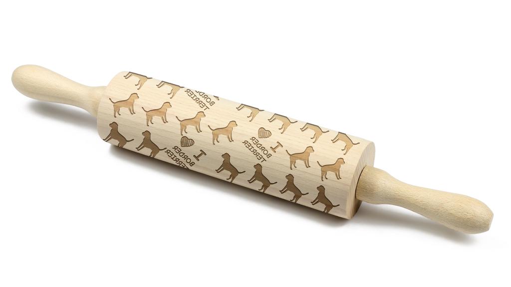 Border Terrier – Rolling pin for dough with a dog, patterned rolling pin for ceramics | Art-Dog