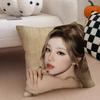 Quirky Korean Beautiful Singer SSong Yuqi Cushion Cover Throw Pillow Cover Hidden Button Durable Polyester Chair Cushion