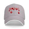 Christmas OrnaUnisexts Black Baseball Cap Holiday Design Red Baubles Pattern Fashion Accessory for Unisex and Women Casual Wear