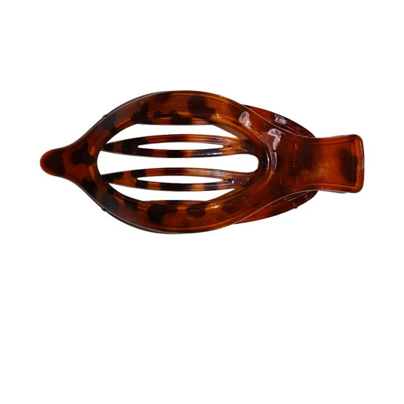 2026 Vintage Leopard Print Hair Claw Duckbill Clip for Women Elegent Hair Clamps Oval Barrettes Abalone Hairpin Hair Accessories