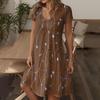 Women's Fashion Summer Casual Short Sleeve Floral Print Dresses