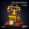 Classic Retro Phonograph Telephone Recorder Sewing Machine Idea Mini Block Model Building Brick Educational Toys For Kids Gifts