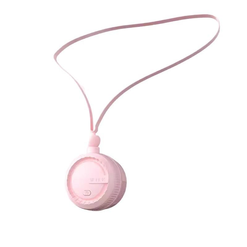 New USB Rechargeable Neck-Hanging Mini Fan with Foldable Design for Strong Wind Power