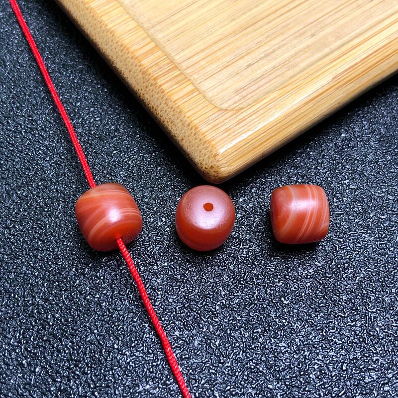 Straight-Cut Twisted Red Agate Beads for Wenwan Bracelets – Small Loose Beads for DIY Accessories