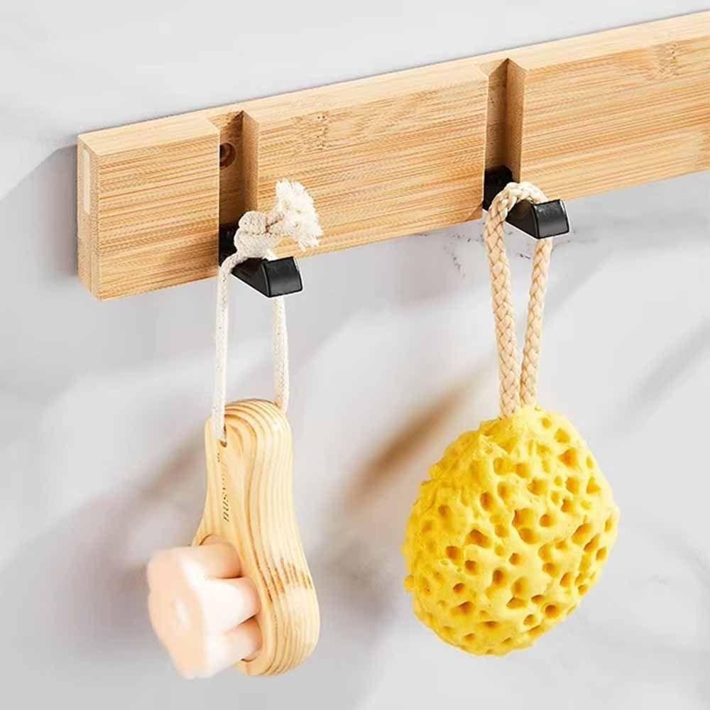 Creative Door Back Hook Rack 3/4/5 Hooks Towel Rack Sundries Storage Holder  Kitchen Use