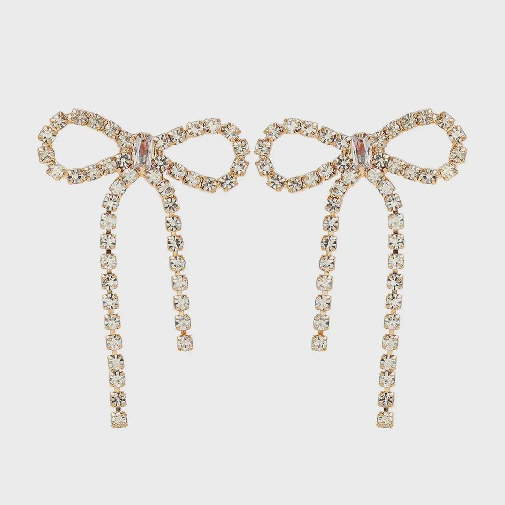 Übertriebene Schleife & Quaste Krallenketten-Ohrringe für Damen - Brautschmuck