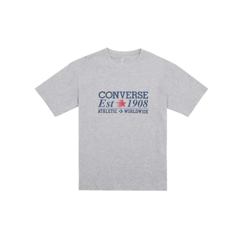 

New Converse T Shirts Men s Gray MCH687-GHG S