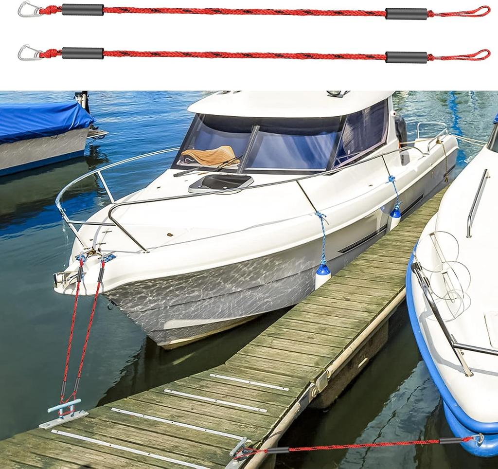 Bungee Dock Line 4ft Boat Towing Rope Telescopic 4~5ft Absorb
