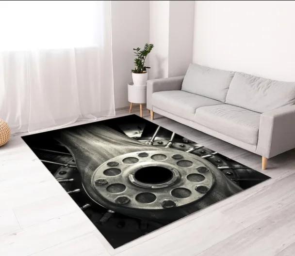 Winter Airport Rug for Kids Snowy Runway Carpet  Cold Weather Aviation Home Decor Holiday Themed Mat