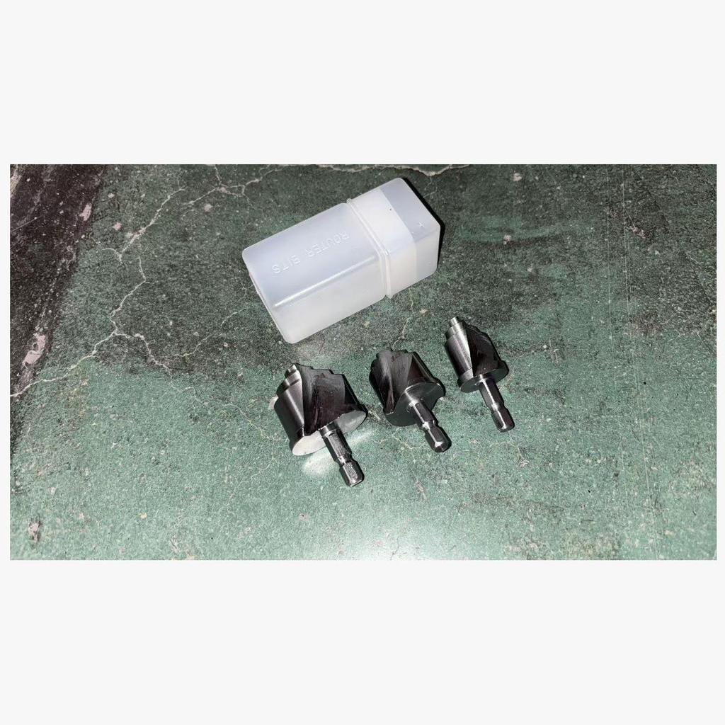 Three-Tier Pagoda Spiral Drill Bit with Hex Shank for Water Pipe Reaming and Repair