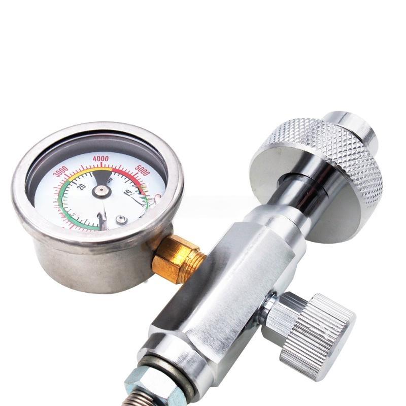 1Pcs Air Diving Din G5/8 Connect Fill Station Filling Charging Adaptor Valve Hpa 6000Psi/400Bar Stainless Steel With 50Cm Hose