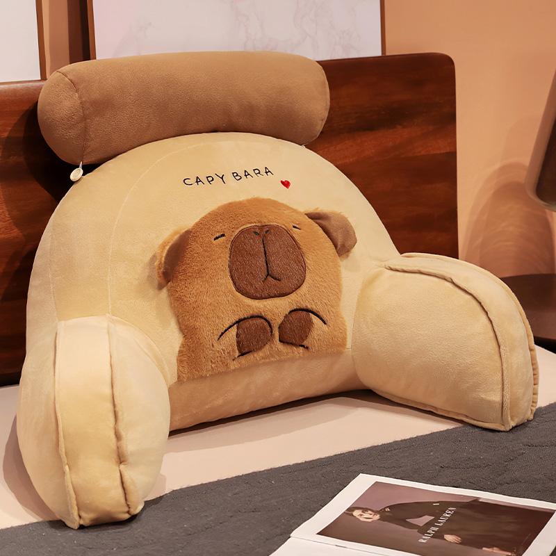 Cartoon bedside Soft Animal Capybara Backrest Sofa Cushion Triangle Plush Pillow Birthday Gifts