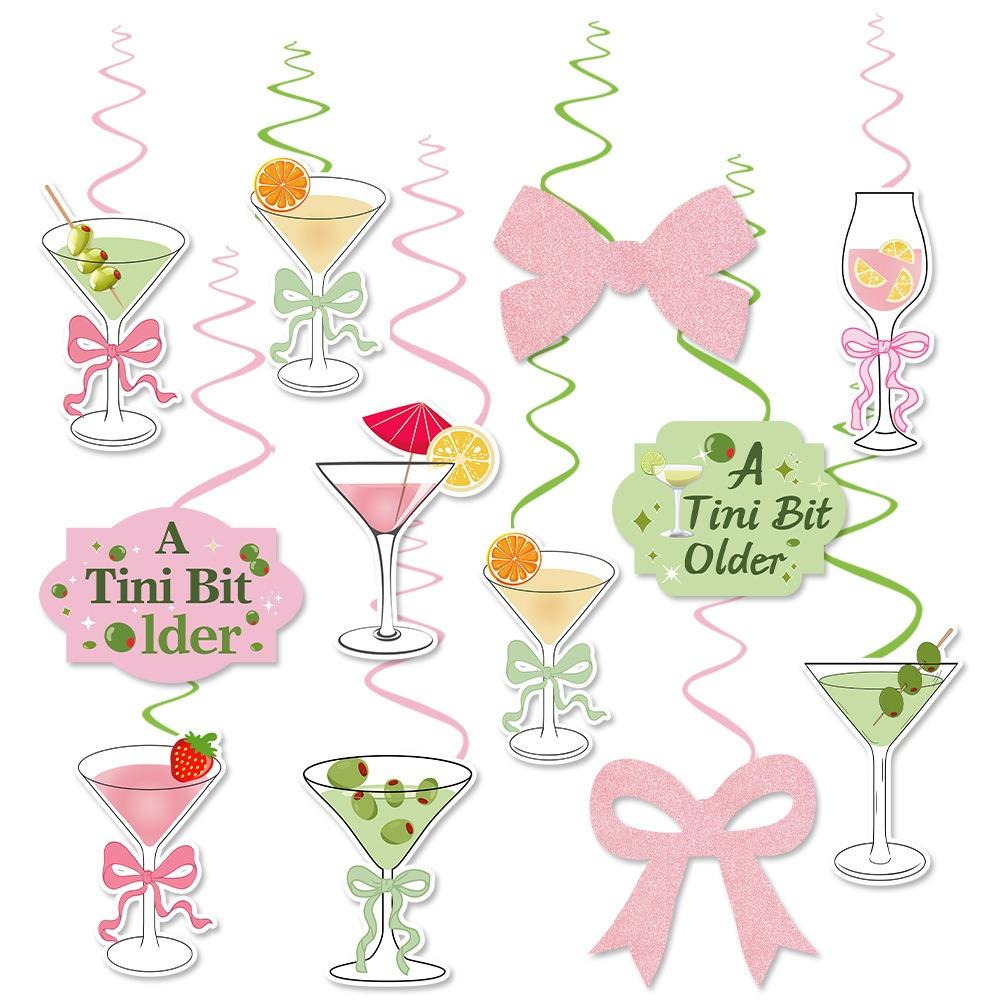 

A Tiny Bit Older Birthday Decor Double-Sided Hanging Ornaments Martini Party Decor Party Supplies
