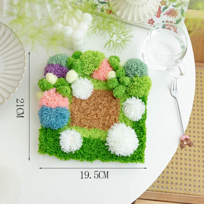 Moss Coaster Rug Kit: Beginner-Friendly Mori Style Doormat Gift Set