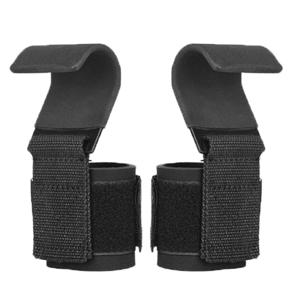 Women Mens Weight Lifting Hooks Power Lifting Wrist Straps for Pull Ups Weightlifting Strap Hooks for Home Gym Training Workout