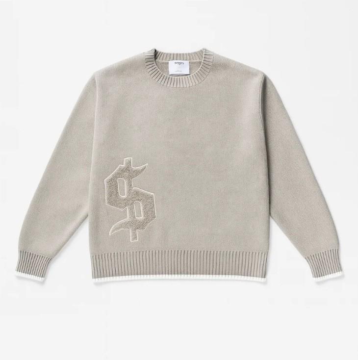 Unisex Europäischer Lässiger Locker Geschnittener Pullover mit Langen Ärmeln und Rundem Halsausschnitt für Herbst und Winter XL apricot