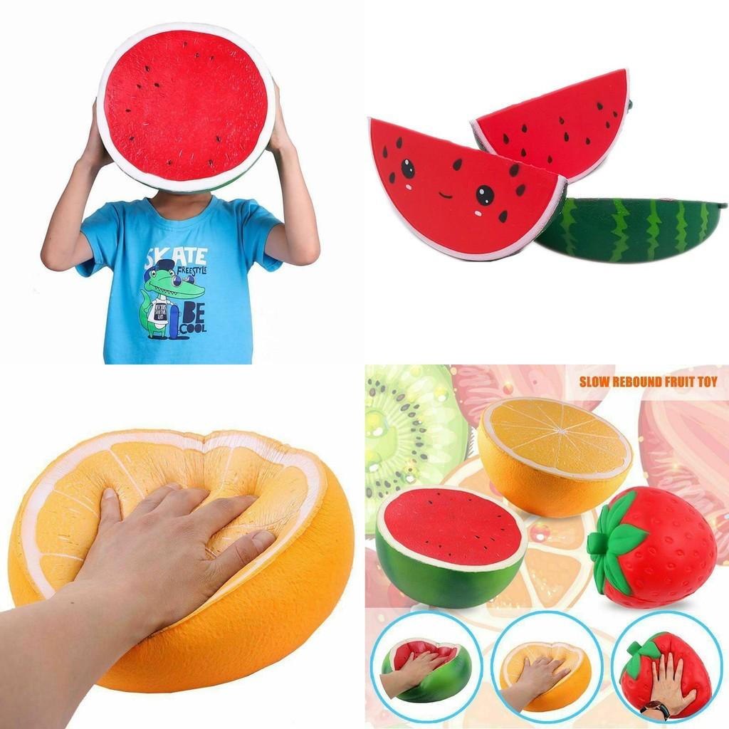 Jumbo Super Gigante Macio Squishy Melancia Laranja Morango Pêssego Slow Rising Brinquedo de Apertar