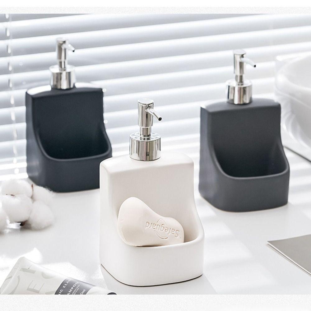 Ceramic Dish Liquid Dispenser 2in1 Refillable Lotion Bottles Ceramic Soap Dispenser  Hotels
