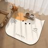 Pet Mat: Water-Absorbent, Leak-Proof Floor Mat for Dogs/Cats, Dirt-Resistant, Anti-Splash, Cartoon Design, Diatomaceous Earth.