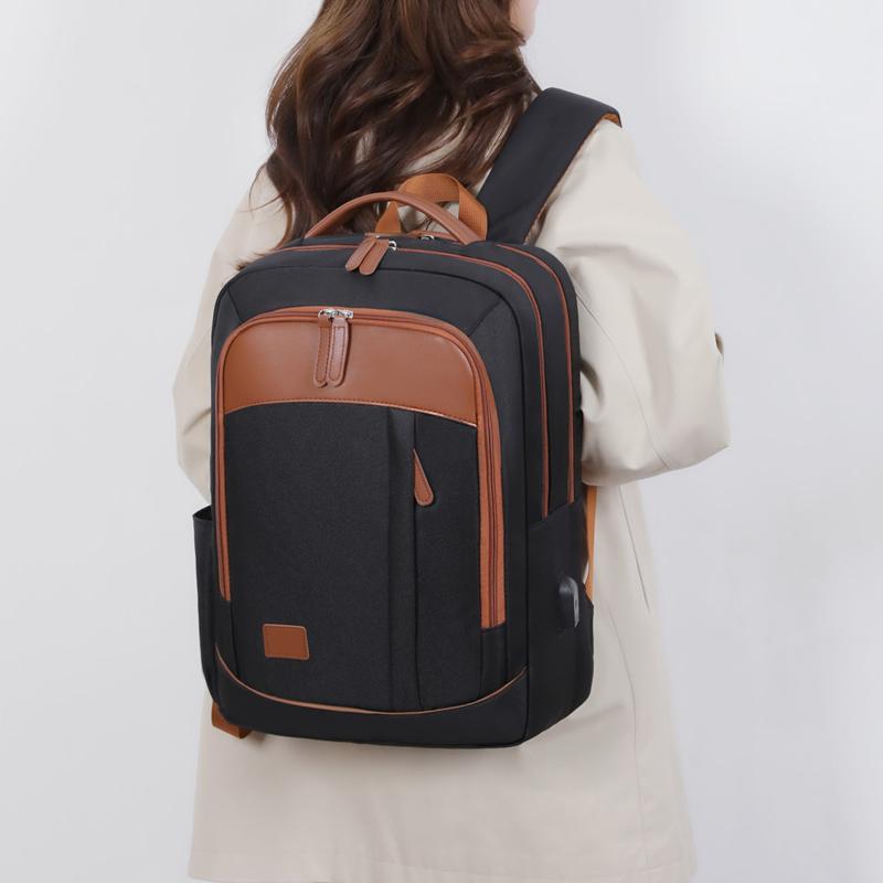 Unisex Large Capacity Laptop Backpack – Lightweight & Stylish Carry-On Bag for Business Trips & Commute