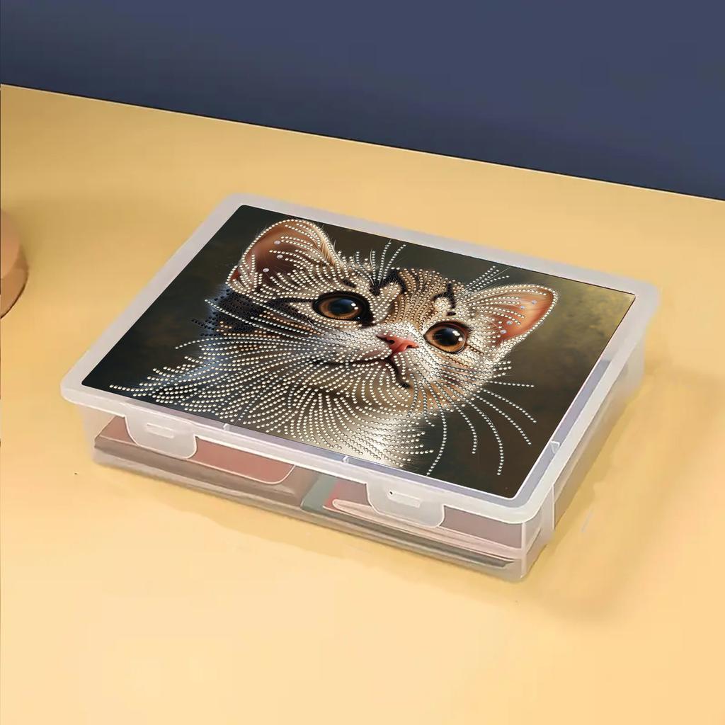 DIY Full Diamond Painting Crystal Mosaic Storage Container Colored Pattern Storage Case for Diamond Painting Accessories Tool